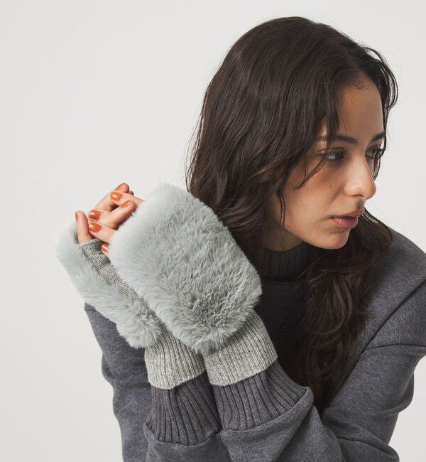 UNITED ARROWS green label relaxing「＜VINCENT PRADIER＞ファーライク グローブ」|手袋|