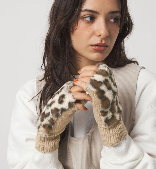 UNITED ARROWS green label relaxing「＜VINCENT PRADIER＞ファーライク グローブ」|手袋|