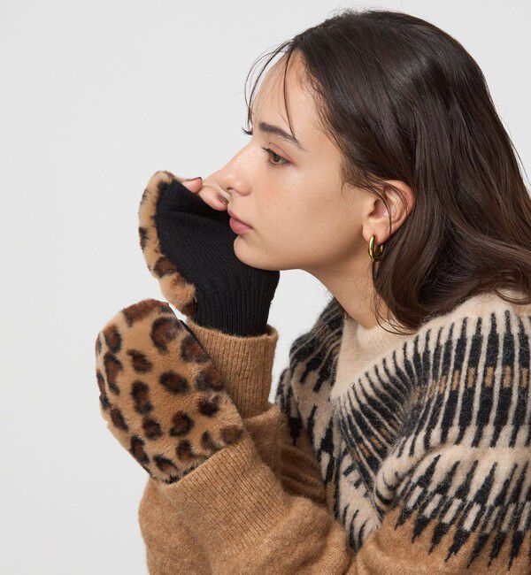 UNITED ARROWS green label relaxing「＜VINCENT PRADIER＞ファーライク グローブ」|手袋|