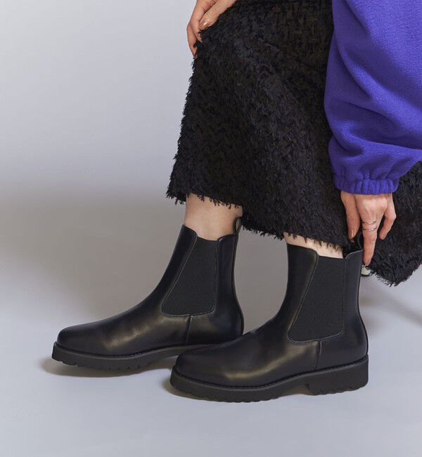 BEAUTY&YOUTH UNITED ARROWS「レザー サイドゴアブーツ」|ショートブーツ|