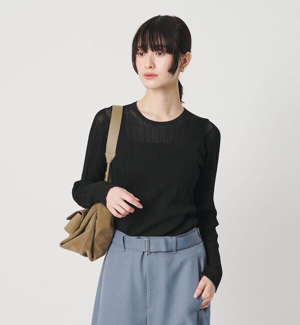 BEAUTY&YOUTH UNITED ARROWS「ランダムリブ ニットプルオーバー ウォッシャブル」|ニット・セーター|