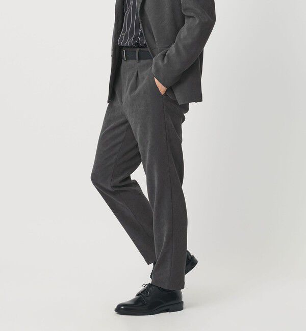 BEAUTY&YOUTH UNITED ARROWS「ブラッシュド ツイル ワンプリーツ テーパード イージーパンツ NO.5 セットアップ対応可能」|チノ|