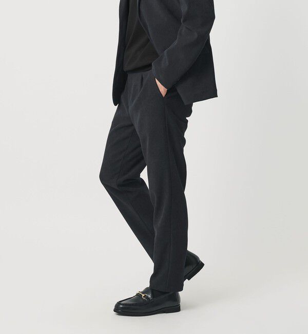 BEAUTY&YOUTH UNITED ARROWS「ブラッシュド ツイル ワンプリーツ テーパード イージーパンツ NO.5 セットアップ対応可能」|チノ|
