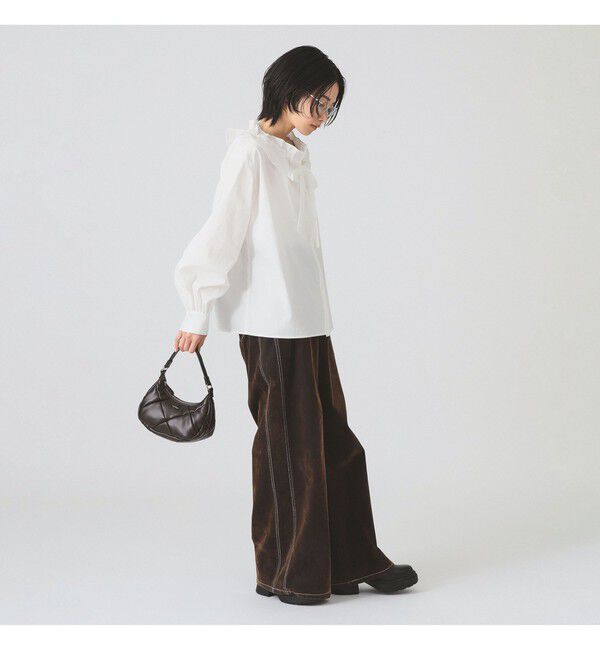 Ray BEAMS 「フリルカラー リボン ブラウス」|シャツ・ブラウス|