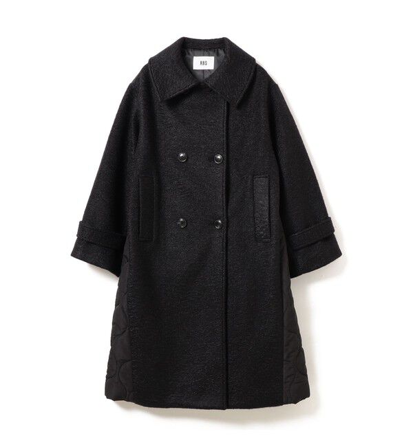 Ray BEAMS 「RBS / キルティング キリカエ コート」|ダッフルコート|BLACK