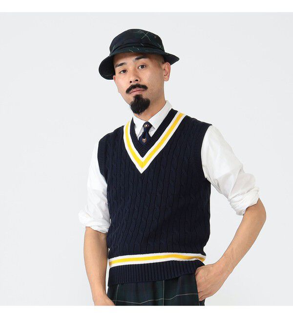 BEAMS PLUS「 ALAN PAINE / 別注 Cotton Criket Vest」|ニット・セーター|