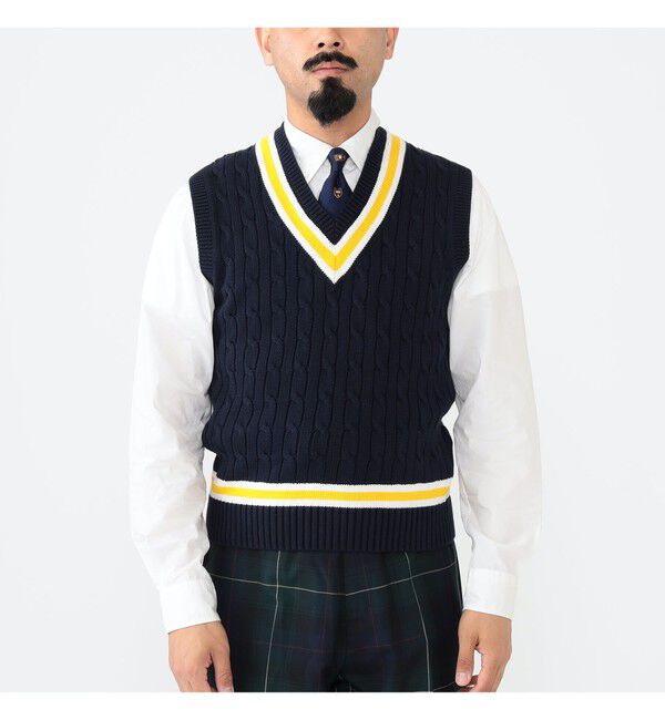 BEAMS PLUS「 ALAN PAINE / 別注 Cotton Criket Vest」|ニット・セーター|