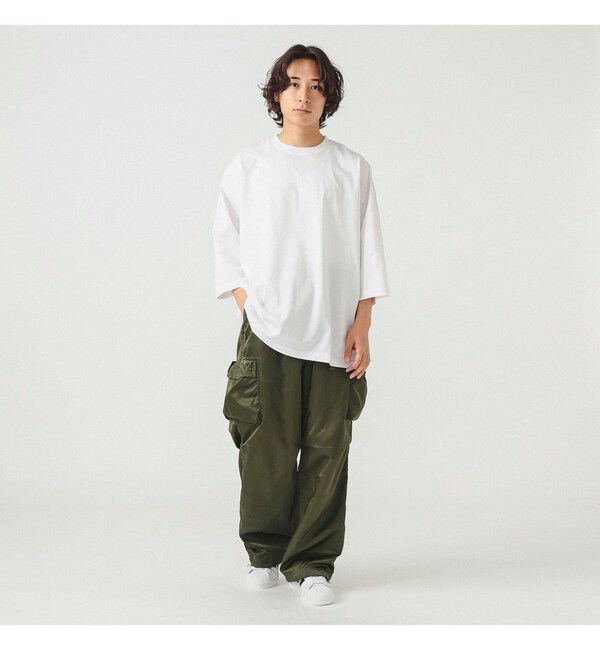 BEAMS「シルケット 8分袖 クルーネック Tシャツ」|Tシャツ・カットソー|