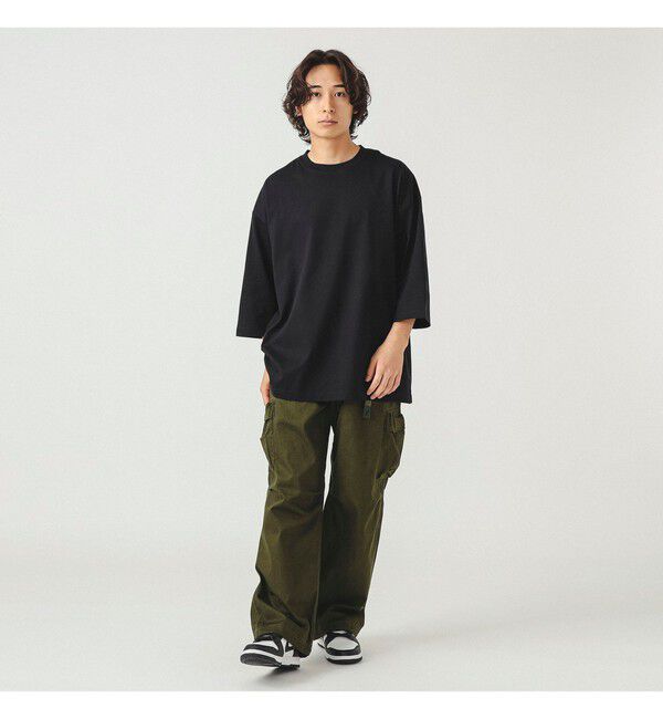 BEAMS「シルケット 8分袖 クルーネック Tシャツ」|Tシャツ・カットソー|