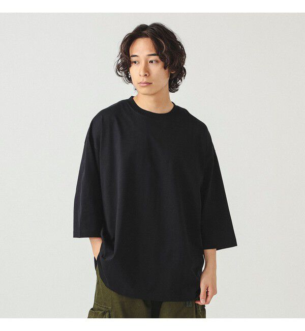 BEAMS「シルケット 8分袖 クルーネック Tシャツ」|Tシャツ・カットソー|