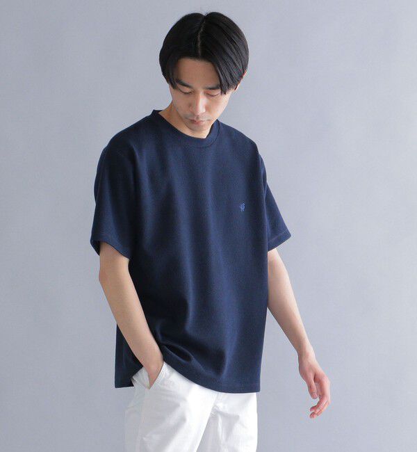 SHIPS「【WEB限定】SHIPS: ワンポイント ロゴ バーズアイ Tシャツ 24SS」|Tシャツ・カットソー|