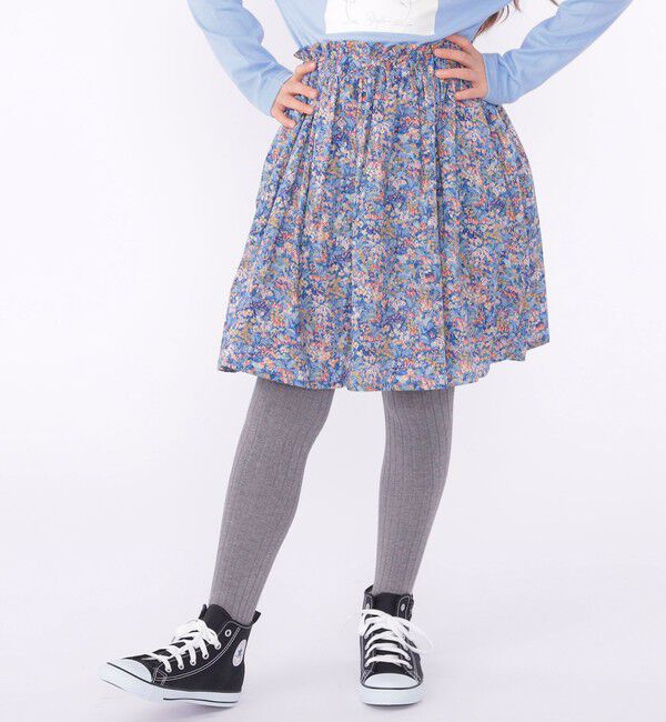SHIPS KIDS「SHIPS KIDS:140～150cm / リバティ スカート」|フレア|ブルー系
