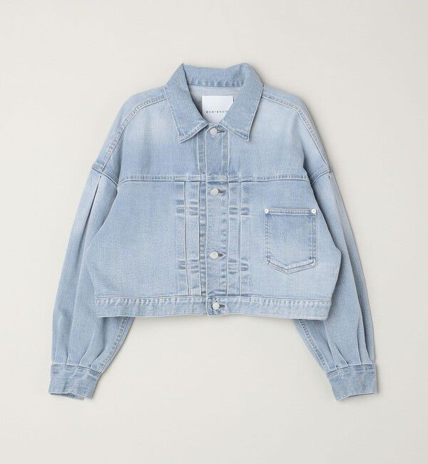 quaranciel「quaranciel:〈洗濯機可能〉ボリュームスリーブ ショート デニム ジャケット」|デニムジャケット|