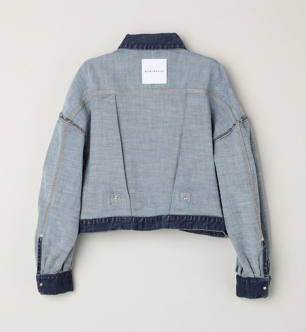 quaranciel「quaranciel:〈洗濯機可能〉ボリュームスリーブ ショート デニム ジャケット」|デニムジャケット|