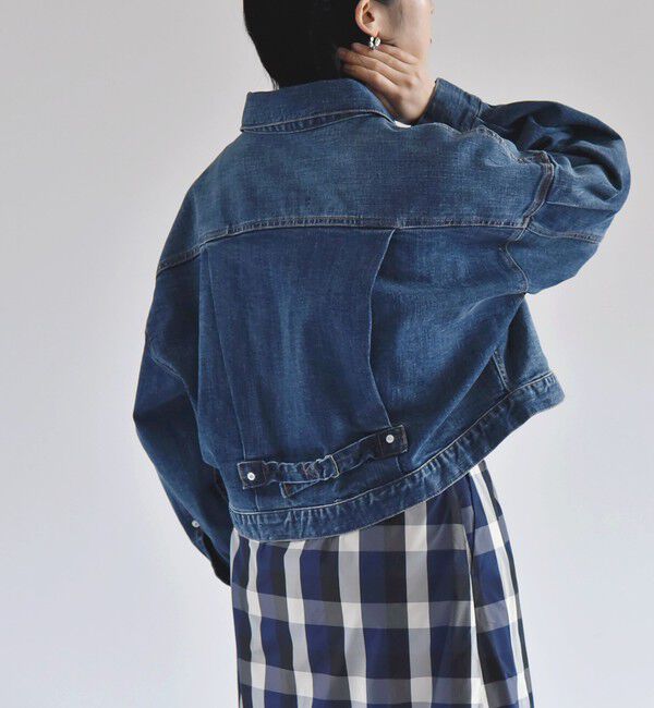 quaranciel「quaranciel:〈洗濯機可能〉ボリュームスリーブ ショート デニム ジャケット」|デニムジャケット|