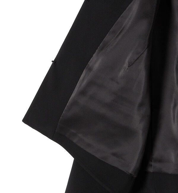 SHIPS for women「〈手洗い可能〉ブラック フォーマル フレア スリーブ ジャケット ◇」|ノーカラージャケット|