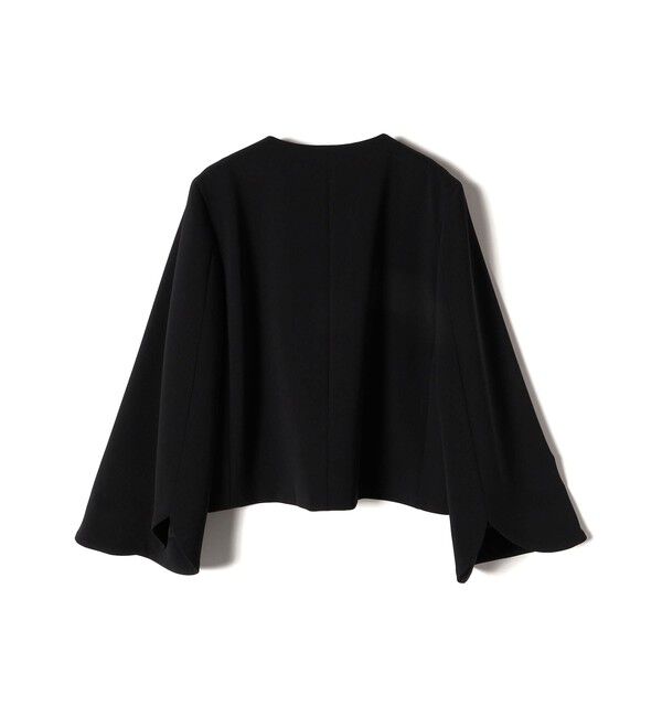 SHIPS for women「〈手洗い可能〉ブラック フォーマル フレア スリーブ ジャケット ◇」|ノーカラージャケット|