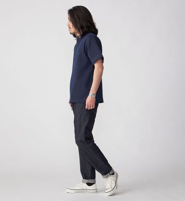 SHIPS「【WEB限定】SHIPS: ワンポイント ロゴ バーズアイ ヘンリーネック Tシャツ 24SS」|Tシャツ・カットソー|