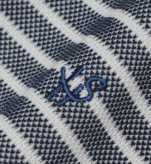 SHIPS「【WEB限定】SHIPS: ワンポイント ロゴ バーズアイ ヘンリーネック Tシャツ 24SS」|Tシャツ・カットソー|