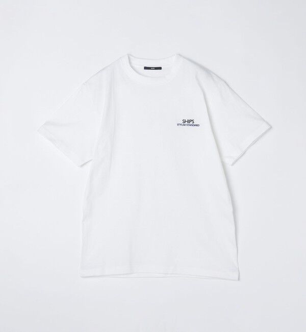 SHIPS「【WEB限定】SHIPS: STYLISH STANDARD ロゴ 刺繍 Tシャツ」|Tシャツ・カットソー|