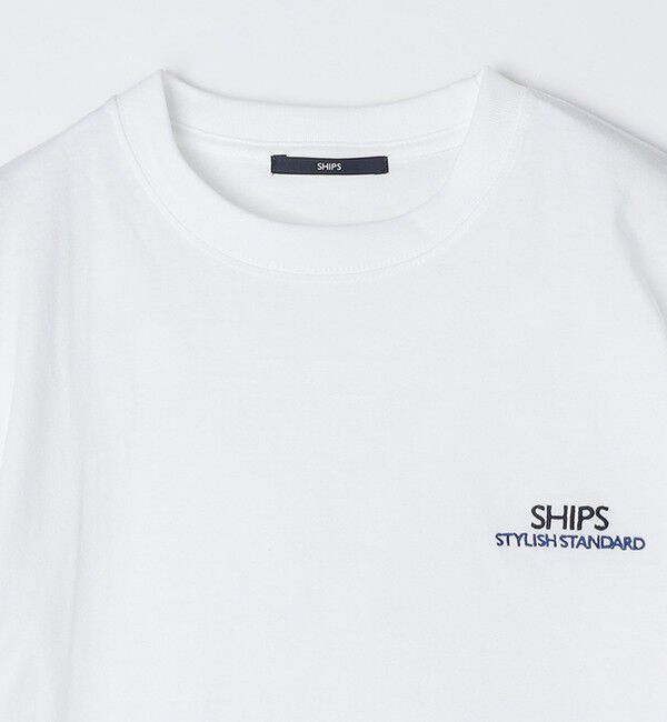 SHIPS「【WEB限定】SHIPS: STYLISH STANDARD ロゴ 刺繍 Tシャツ」|Tシャツ・カットソー|