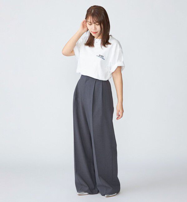 SHIPS「【WEB限定】SHIPS: STYLISH STANDARD ロゴ 刺繍 Tシャツ」|Tシャツ・カットソー|