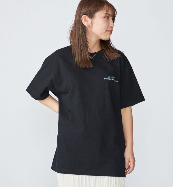 SHIPS「【WEB限定】SHIPS: STYLISH STANDARD ロゴ 刺繍 Tシャツ」|Tシャツ・カットソー|ダークグレー