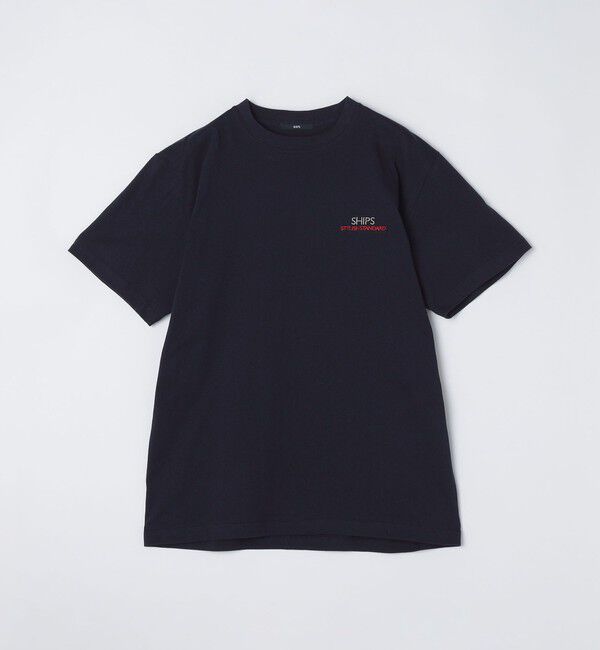 SHIPS「【WEB限定】SHIPS: STYLISH STANDARD ロゴ 刺繍 Tシャツ」|Tシャツ・カットソー|