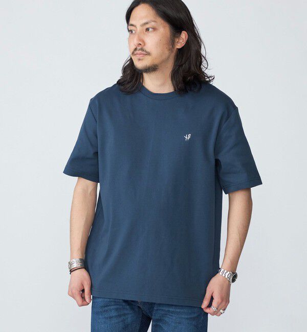 SHIPS「【WEB限定】SHIPS:〈接触冷感・吸水速乾等〉STORATECH(TM）ワンポイントロゴ スムース Tシャツ」|Tシャツ・カットソー|