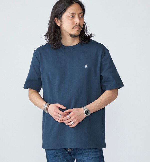 SHIPS「【WEB限定】SHIPS:〈接触冷感・吸水速乾等〉STORATECH(TM）ワンポイントロゴ スムース Tシャツ」|Tシャツ・カットソー|