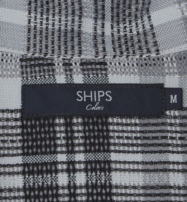 SHIPS Colors 「SHIPS Colors:〈洗濯機可能〉カラミ チェック オープンカラー シアーシャツ」|シャツ・ブラウス|