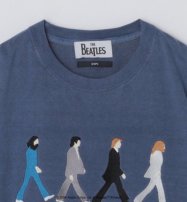 SHIPS「【WEB限定】SHIPS: THE BEATLES ヴィンテージライク エンブロイダリー Tシャツ」|Tシャツ・カットソー|