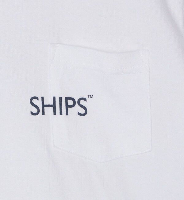 SHIPS「【WEB限定】SHIPS: SHIPSロゴ プリント ポケット Tシャツ」|Tシャツ・カットソー|