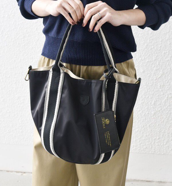 SHIPS any「【SHIPS any別注】Folna: 2WAY ライン ナイロン トート バッグ」|トートバッグ|