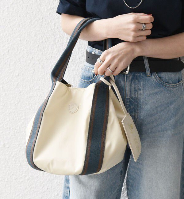 SHIPS any「【SHIPS any別注】Folna: 2WAY ライン ナイロン トート バッグ」|トートバッグ|