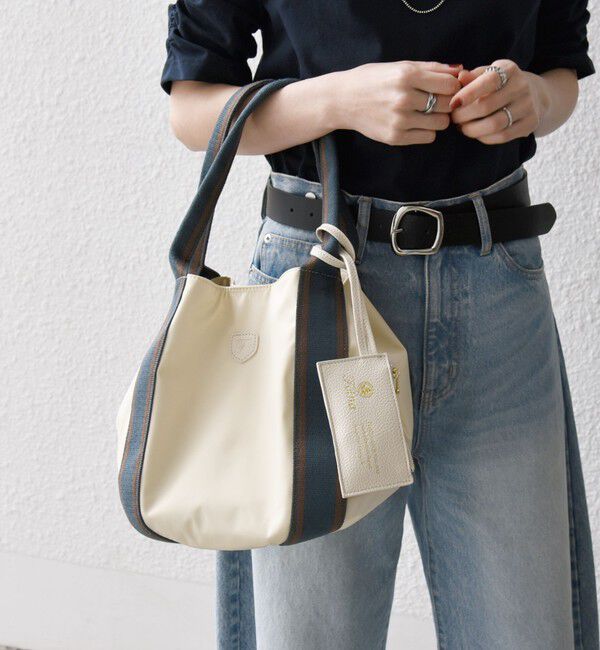 SHIPS any「【SHIPS any別注】Folna: 2WAY ライン ナイロン トート バッグ」|トートバッグ|