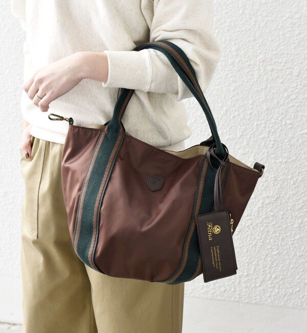 SHIPS any「【SHIPS any別注】Folna: 2WAY ライン ナイロン トート バッグ」|トートバッグ|