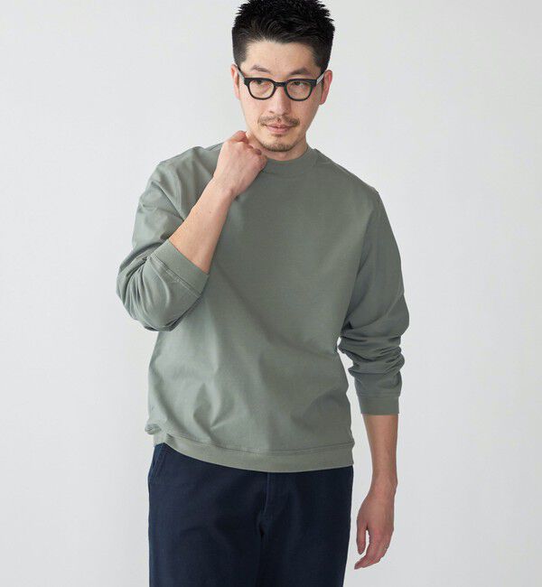 SHIPS「SHIPS: コットン ホッパー ライト クルー プルオーバー」|Tシャツ・カットソー|ライトグリーン