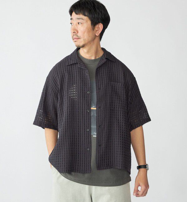 SHIPS「BENCH MARKING SHIRTS: シアー ドビー ショートスリーブ シャツ」|シャツ・ブラウス|