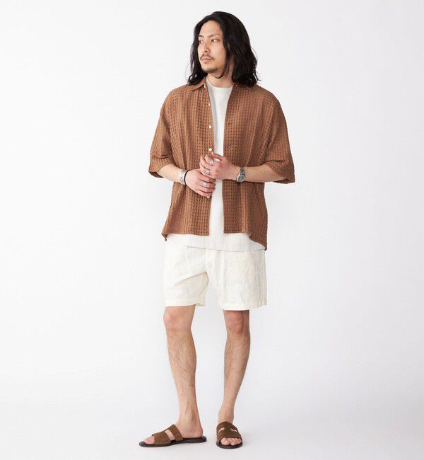 SHIPS「BENCH MARKING SHIRTS: シアー ドビー ショートスリーブ シャツ」|シャツ・ブラウス|