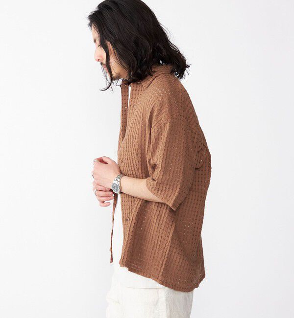 SHIPS「BENCH MARKING SHIRTS: シアー ドビー ショートスリーブ シャツ」|シャツ・ブラウス|