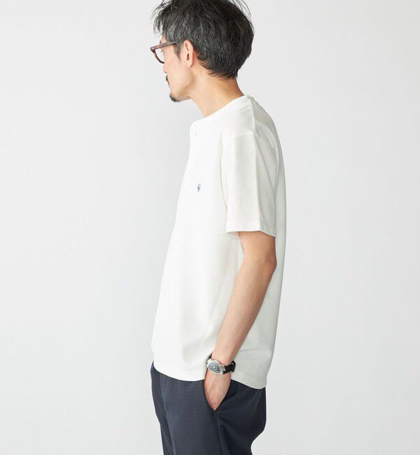 SHIPS「【WEB限定】SHIPS: メランジ カノコ ヘンリーネック Tシャツ (半袖)」|Tシャツ・カットソー|