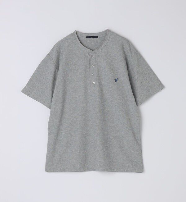SHIPS「【WEB限定】SHIPS: メランジ カノコ ヘンリーネック Tシャツ (半袖)」|Tシャツ・カットソー|