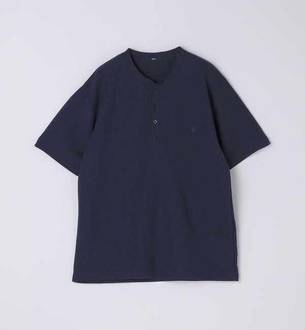 SHIPS「【WEB限定】SHIPS: メランジ カノコ ヘンリーネック Tシャツ (半袖)」|Tシャツ・カットソー|