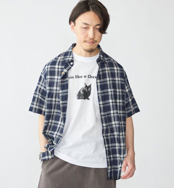 SHIPS「【WEB限定/SHIPS別注】Regency Works: キャット ポケット Tシャツ」|Tシャツ・カットソー|