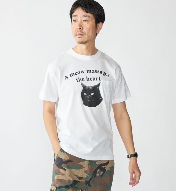 SHIPS「【WEB限定/SHIPS別注】Regency Works: キャット ポケット Tシャツ」|Tシャツ・カットソー|
