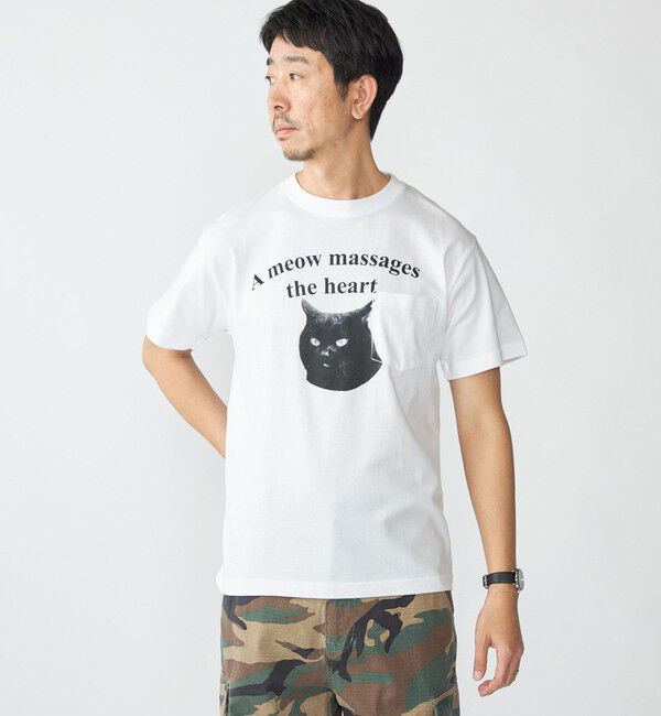 SHIPS「【WEB限定/SHIPS別注】Regency Works: キャット ポケット Tシャツ」|Tシャツ・カットソー|