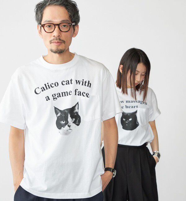 SHIPS「【WEB限定/SHIPS別注】Regency Works: キャット ポケット Tシャツ」|Tシャツ・カットソー|