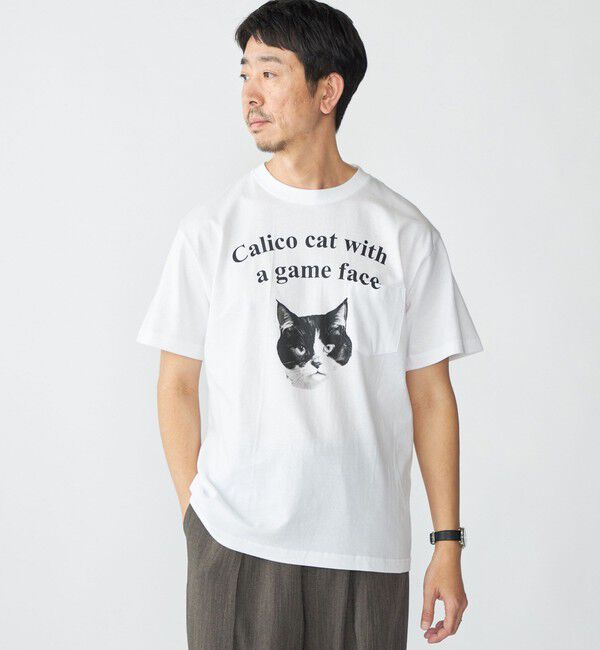 SHIPS「【WEB限定/SHIPS別注】Regency Works: キャット ポケット Tシャツ」|Tシャツ・カットソー|