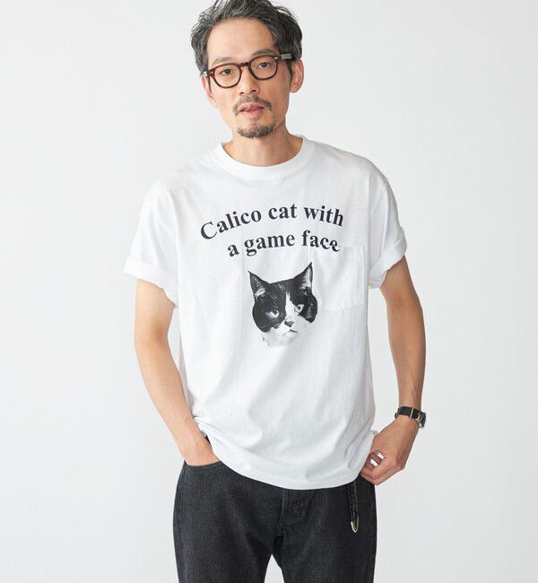 SHIPS「【WEB限定/SHIPS別注】Regency Works: キャット ポケット Tシャツ」|Tシャツ・カットソー|